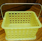 Interdesign Storage Basket Yellow Organizer W metal Handle-kitchen-bathroom 1000