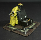 Vienna Bronze Statue  Arabic Warrior With Weapon Chest - Polychrome Cold Painted