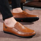 Men s Comfortable Leather Fashion Loafers Driving Casual Breathable Dress Shoes