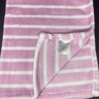 Sl Home Fashions Pink White Stripes Baby Blanket Fleece Rn 119741 Security Lovey