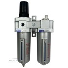 1 2  Compressed Air Compressor Filter Regulator Lubricator Combo Frl System
