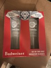 Anheuser-busch Budweiser Set Of Two 16 Oz Signature Glasses New Rare Collectible