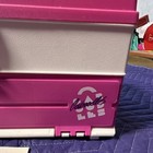 Caboodles Pink White Multi-compartment 2 Drawer Makeup Hair Organizer Box