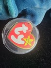 Ty Beanie Baby - Rainbow The Chameleon  dark Blue Fabric  Mint With Mint Tags