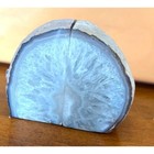 Natural Agate Geode Bookends With Polished Crystal Interior   Felt Pads