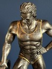 Body Builder Weight Lifter Statue Pewter Resin Trophy
