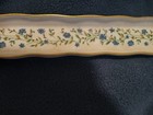 Vintage Imoge Made In France Trinket 8 X 2  Inch Tray Blue Floral Design Gold