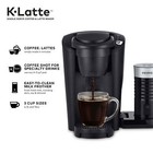 K-latte Single Serve K-cup Coffee And Latte Maker  Black