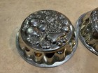 2x-vtg Silver-toned Jello cake Molds Or Hanging Wall Decor-fruit Medley Pattern