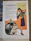 Lot Of 4 Vintage Car Ads 40s And 50s Ford Chrysler Budd General Tire Red Cars