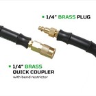 3 8  X 100ft Rubber Air Hose 300 Psi Pu Hose W  1 4  Brass Fittings Plug Coupler