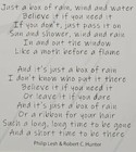 Grateful Dead - Box Of Rain 11x17 Lyric Art  Phil Lesh  Bass Great-lesh Filling