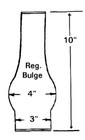 Bp Lamp 3  X 10  Frosted Glass Lamp Chimney  57945