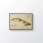Cuba Map  Cuba 2d Relief Map  Cuba Vintage Map - 2d Flat