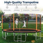 14ft Trampoline With Safety Enclosure Net Heavy Duty Jumping Mat For Kids Adult