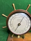 Vtg Swift   Anderson Ship Wheels Barometer   Thermometer Brass Great Working