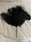 Handheld Ostrich Feather Fan 1920s Style  Vintage Handle Hand Fan  One Of A Kind