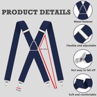 Mens Suspenders Adjustable Braces With 4 Strong Metal Clips Elastic X Back Heavy