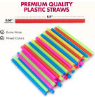 8 5  Jumbo Colossal boba Smoothie Extra Wide Neon Unwrapped Straw 1 2  Diameter