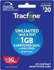 Tracfone 1gb Data Plan  Unlimited Talk   Text With Unused Carryover Benefits