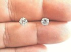 1 00 Ct Round Cut Vvs1 d Lab Created Stud Earrings Real 14k Yellow Gold 6mm