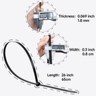 Large Zip Ties Heavy Duty 30 Packs Max Load 200 Lbs Black Nylon Wire Ties 26 Inc