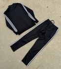 Adidas Essentials 3 Stripes Tracksuit Set Black Jacket Men   s Size Small   Medium