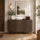 60  Large Sideboard Buffet Cabinet With Storage Farmhouse Buffet Table W drawers