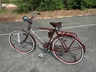 Vintage German Bicycle 1950s Maroon Red With White Wall Tires  Great Condition