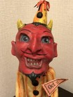 Vintage Folk Art Halloween Devil Doll Figurine Weirdo 9 8 Inch High