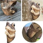 Frog Tree Hugger Quiet Frog Tree Peeker Garden Tree Sculptures Outdoor Tree Face