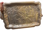 Vintage Elk Herd Aluminum Tray platter By Arthur Court Designs 1982 Deer Doe