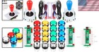 Multicolor Led Arcade Controller Kit For 2 Players - Perfect For Diy Projects