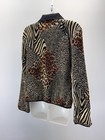 Vtg Appraisal Women   s Woven Animal Print Reversible Blazer Jacket Size Small