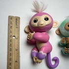 Wowwee Fingerlings Interactive Baby Monkey Toys Lot Of 2 Pink   Teal 