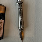 Nib Bortoletti Campiello Turquoise Feather quill Calligraphy Dip Pen Black Ink