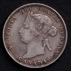 Canada 1870 25c Twenty Five Cent Silver Quarter Queen Victoria Obverse  1  925