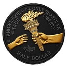 2026-p Enduring Liberty Half Dollar Bu Coin America 250 Black Ruthenium 24k Gold