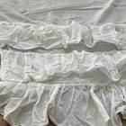 Pottery Barn Kids Dust Ruffle Crib Skirt White 100  Cotton 18  Drop 52  X 28 