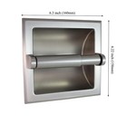 Heavy Duty Wall Mounted Recessed Toilet Paper Holder - Brushed Nickel