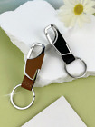 Men s Metal   Leather Keychain  Creative Gift For Men Metallic Key Ring Keychain
