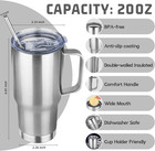 20 Oz Tumbler With Handle Stainless Steel Insulated Coffee Mug Tumbler With Lid