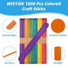 1000pcs 6in Colored Jumbo Craft Sticks Wooden Rainbow Popsicle For Diy Crafts 