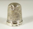 Antique Hallmarked 1918 Sterling Silver 7 Sewing Thimble Silversmith James Swann