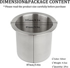 2pcs Stainless Steel Drop-in Cup Drink Holder Silver Poker Table Drink Holder