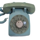 Vintage Bell Systems Western Elec Aqua Blue  500 Dm Rotary Telephone Untested