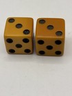 Vintage Pair Bakelite Butterscotch 1    Dice Large 