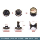 400 Sets 5mm Leather Rivets  Double Cap Rivet Tubular 4 Colors Metal Studs Wi
