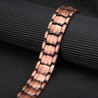 Men s Bracelet Magnetic Therapy Arthritis Pain Relief Pure Solid Copper Banglevi