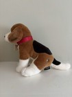 Fao Schwarz Beagle Dog Puppy Stuffed Plush Animal Red Collar Brown White Black 